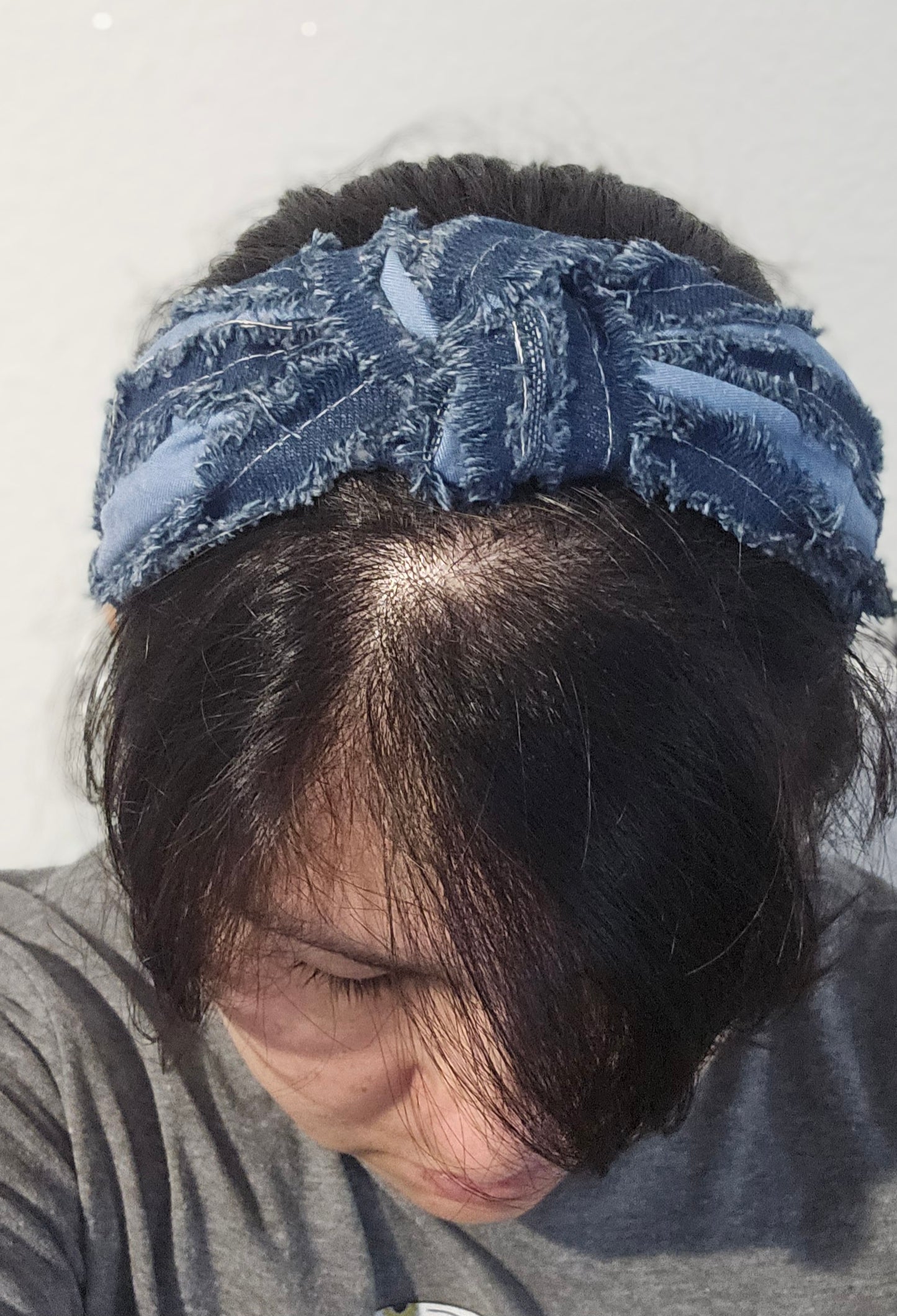 [PREORDER] Distressed Denim Knot Headbands